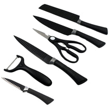 6 Pcs Professional Kitchen Knife Set with Non-Slip Handle, Peeler & Scissor