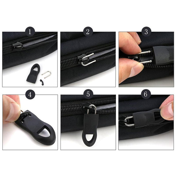 Zipper Pull Tab Cord Extension Fixer for Luggage, Backpack & Jacket Zippers