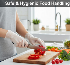 Large Disposable Gloves (100 Pcs): Clear Plastic, Multipurpose