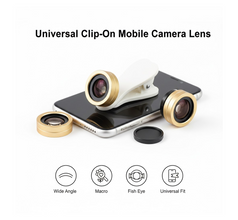 Universal Clip-On Mobile Camera Lens Kit (1 Set)