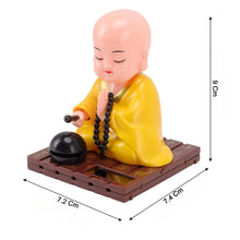 Yellow Solar Powered Sitting Buddha Statue (1 Pc / Medium)