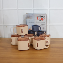 Premium Square Shape Tea Cup Set – 6-Piece (150 ML)